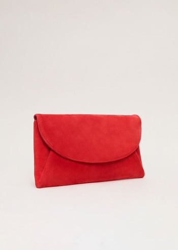 Phase Eight Red Suede Bags Red USA | 6503841-OR